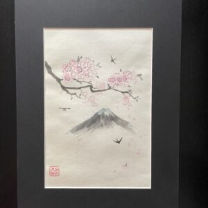 Sakura, Fuji and swallows