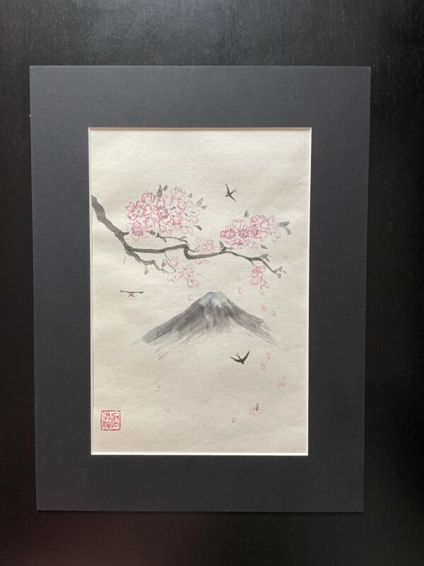 Sakura, Fuji and swallows