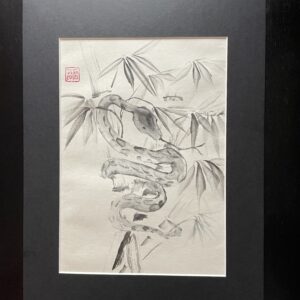 snake sumi-e