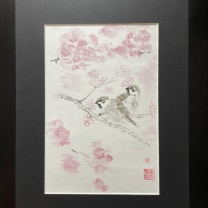 birds and sakura