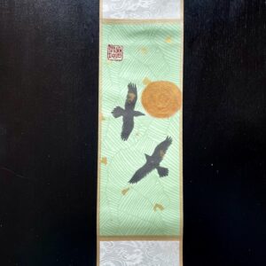 crows and the sun sumi-e